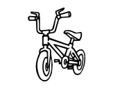 <span class='hidden-xs'>Coloriage de </span>Bicyclette enfantin à colorier