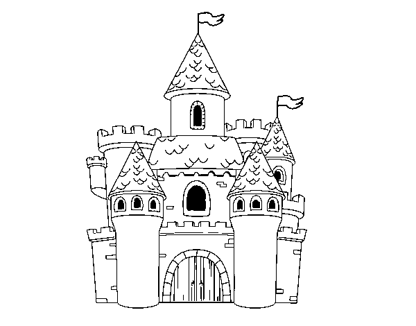 Coloriage de Château de fantaisie pour Colorier