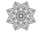 <span class='hidden-xs'>Coloriage de </span>Mandala de fleurs simples à colorier