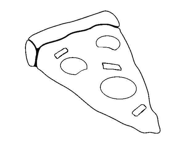 Coloriage de Ration pizza pour Colorier