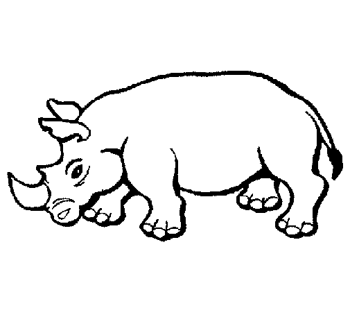 Coloriage de Rhinocéros 2 pour Colorier