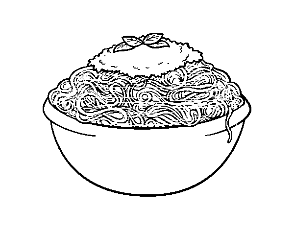 Coloriage de Spaghetti pour Colorier