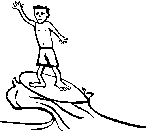 Coloriage de Surf pour Colorier