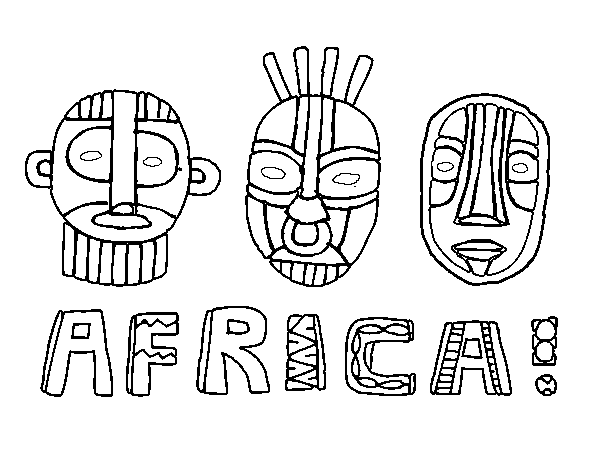 Coloriage de Tribus de l'Afrique pour Colorier