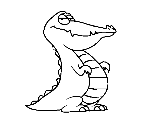 Coloriage de Un alligator pour Colorier
